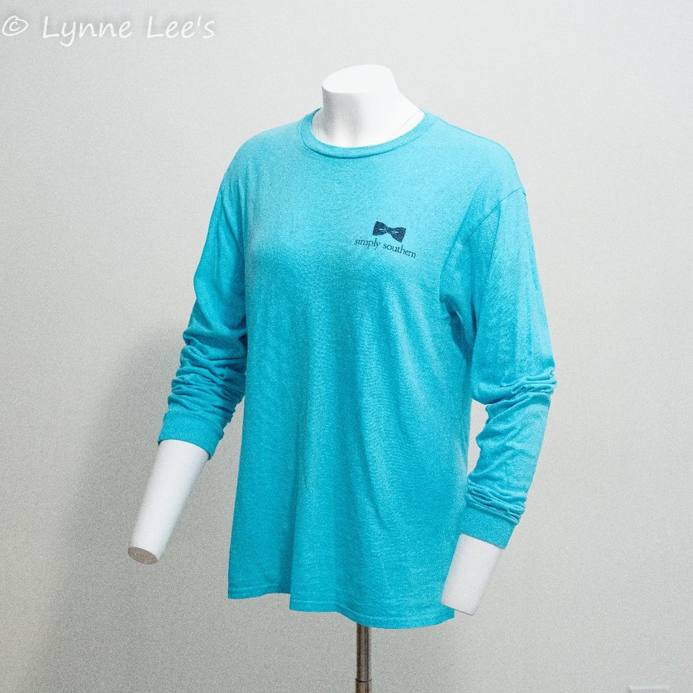 🍃Simply Southern Long Sleeve Tee - Blue "Pursuit.